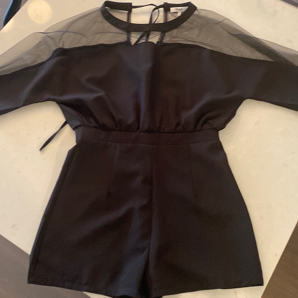 Black romper one size